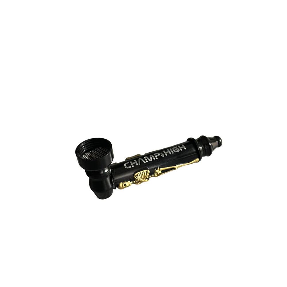 Cachimbo Metal - Champ High Black com Esqueletos