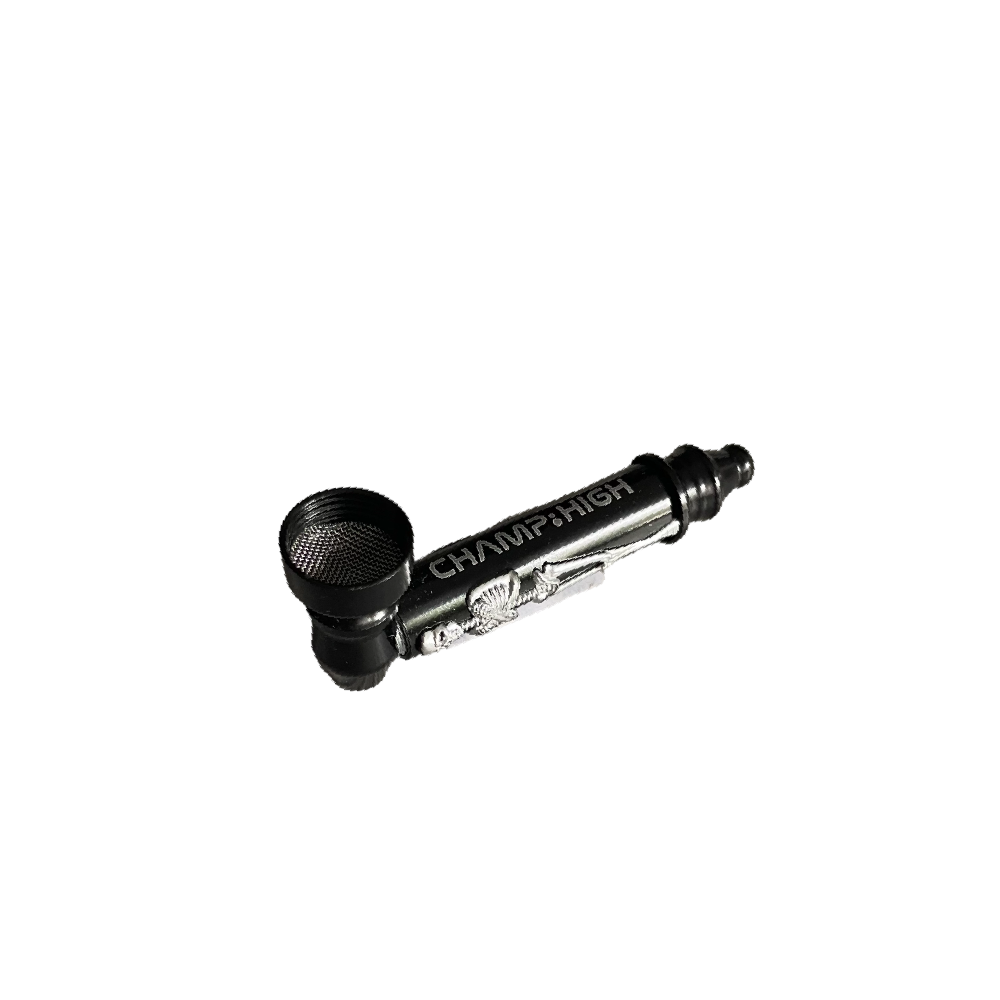 Cachimbo Metal - Champ High Black com Esqueletos